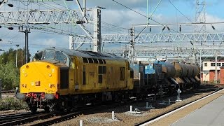 NR 97301 \u0026 97303 departing Crewe on Welsh RHTT 3S71 Crewe IEMD to Crewe IEMD 16/10/2014