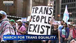 'March for Trans Equality' held downtown Chicago ahead of Transgender Day of Visibility