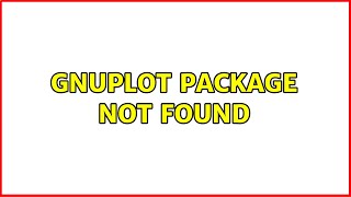 Ubuntu: gnuplot package not found