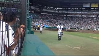 甲子園　北海　大西健斗　準決勝直前の投球練習　北海ｖｓ秀学館　2016高校野球