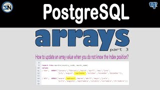 Part 3: How to update the PostgreSQL Array Datatype value when you do NOT know the Index Position.