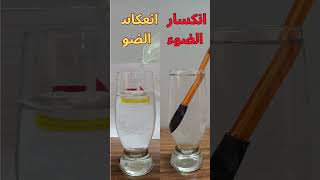 انكسار الضوء 🆚 انعكاس الضوء |  #تجربة  #scienceexperiment #تجارب_علمية #تجارب #فيزياء