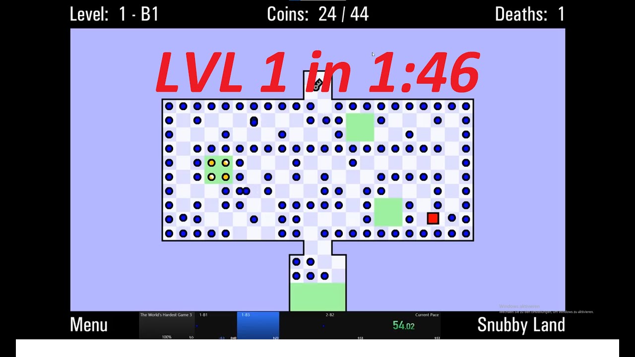 [Former PB] World's Hardest Game 3 Level 1 In 1:46 - YouTube