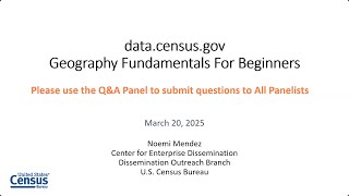data.census.gov Geography Fundamentals for Beginners
