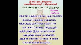 தினம் ஒரு திருமுறை - சித்தமே புகுந்து எம்மை ஆட்கொண்டு - தவத்திரு சிவாக்கர தேசிகர் சுவாமிகள்-12.8.24