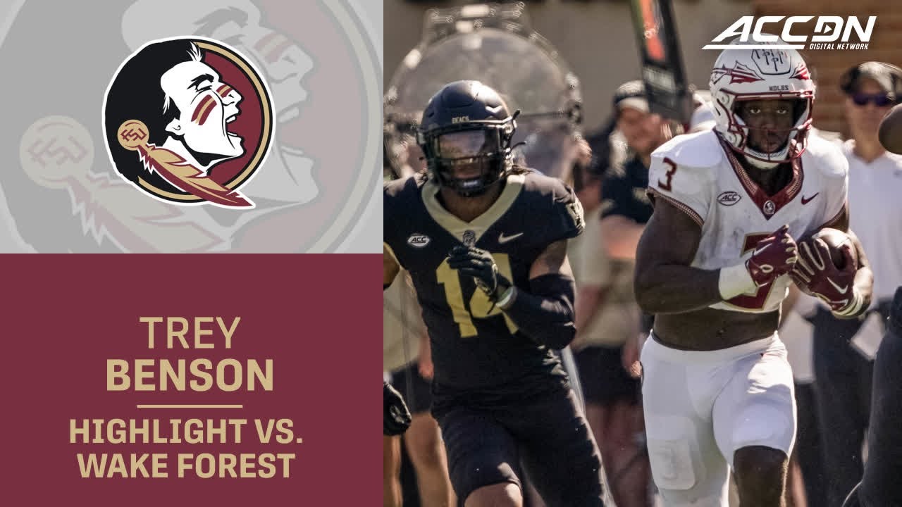 Florida State RB Trey Benson Highlights Vs. Wake Forest - YouTube