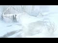 blizzard u0026 strong arctic winds hit roadside cabins with freezing weather nature sound effects