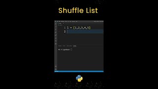 How to Shuffle a List in Python ? #shorts