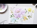 how to paint a loose peony in watercolour hello clarice tutorials