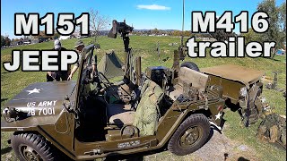 U.S. Army M151 MUTT Jeep, M416 Trailer, at Army Heritage and Education Center, Carlisle, PA