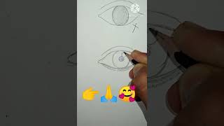 real way to make drawing of eye 👁️ realistic 3D view #viral #sketch #trending #eye make up#shorts