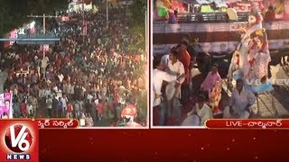 Ganesh Visarjan 2017:  Shobha Yatra Live Updates From Charminar || V6 News