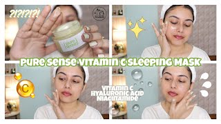 Pure Sense Vitamin C Sleeping Mask Honest Review | Pure Sense Products | Arpita Ghoshal