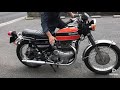 kawasaki w1sa w650 旧車 キックスタート エンジン始動動画 マフラー サウンド