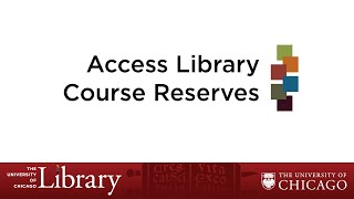Access Library Course Reserves