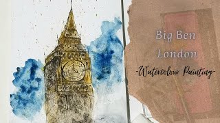 Big ben Watercolour Painting | How to draw Big ben