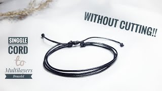 DIY Friendship Bracelet: How To Make Multi Strand Bracelet using Waxed Polyester Cord