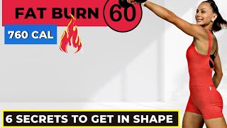 60-MIN METABOLIC HIIT WORKOUT (60 exercises + 6 secrets to get in shape, low-impact full body, abs)
