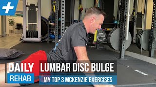 My Top 3 McKenzie Exercise for Lumbar Disc Bulges | Tim Keeley | Physio REHAB