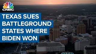 Texas sues battleground states where Joe Biden won, calling results 'unlawful'
