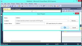 Simple Addition using Integer Variables Visual Basic 2010 Express