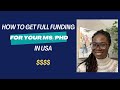 How to Get Full Funding for Your Masters and PhD in USA | How to Get Graduate Assistantships in USA