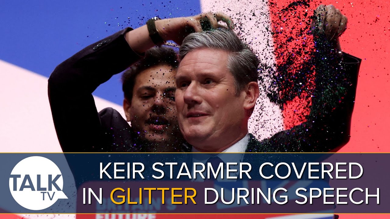 BREAKING: Protester Throws Glitter On Keir Starmer During Conference ...