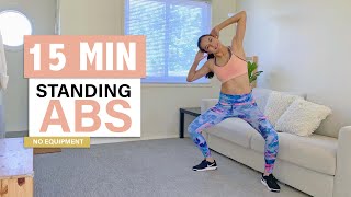 15 MIN STANDING ABS  | No Equipment | Workout at Home