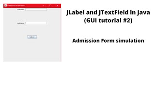 JLabel & JTextField in Java (GUI tutorial #2) | Codesimplified