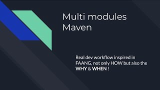 [Java] FAANG Dev Workflow: Multiple Maven Modules