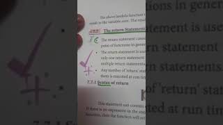 12th computer science chapter 7 return statement