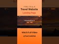 Travel Website Using HTML CSS  | Step by Step Tutorial | Fast Code