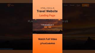 Travel Website Using HTML CSS | Step by Step Tutorial | Fast Code