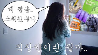 vlog) 직장인 브이로그 | 누가 내 월급을 옮겼는가… | 비너톡 산머루맛 다이어트 음료…!