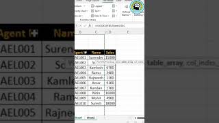 Learn Vlookup in Just a minute | Vlookup in Excel | Excel Trick #Shorts #YTShorts