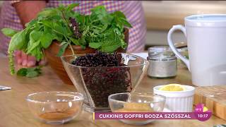 Isteni édesség nyár végére: cukkinis gofri bodza szósszal - tv2.hu/fem3cafe