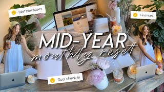 MID YEAR MONTHLY RESET | goal setting & check-in, finances, best 2022 purchases, digital declutter!