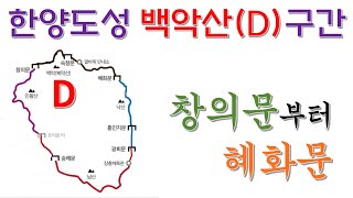 한양도성 백악산(D)구간 창의문 부터 혜화문 / 완주 인증서