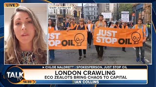 Chloe Naldrett talks with Ian Collins | TalkTV | 17 July 2023 | Just Stop Oil