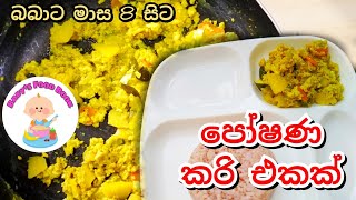 බබාට මාස 8 සිට පෝෂණ කරි එකක්-Baby's food book- Baby foods sinhala