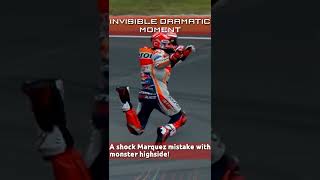 A shock Marquez mistake with monster highside! INVISIBLE DRAMATIC MOMENT #MOTOGP #SHORTS