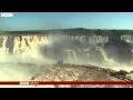 BBC News   Iguazu waterfall records biggest ever flow