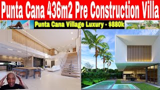 Punta Cana Village 436m2 Luxury Pre Construction Villa For Sale!  WOW!