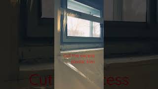DIY How to install window insulation plastic film kit