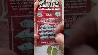 Winning on a millionaire maker Florida Lottery scratch off ticket ￼￼#lottery #winner #fyp