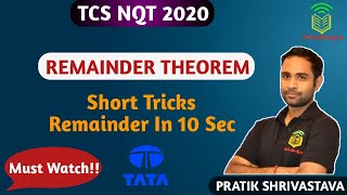 TCS NQT 2020 Remainder Theorem  Solve in seconds