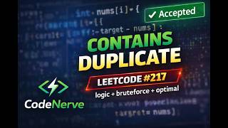 Contains Duplicate LeetCode #217 – Best HashMap Solution | coding interview preparation |