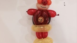 簡単 バルーンアート   アンパンマン   身体 　Balloon Art anpanman