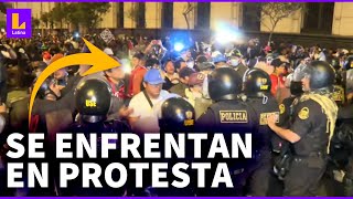 Protestas en Perú: Así empezaron enfrentamientos entre policía y manifestantes en Centro de Lima