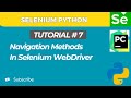 Selenium WebDriver with Python tutorial 7 | Navigation Methods in Selenium WebDriver